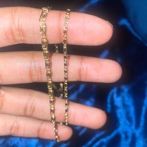 2 piece set gold anklet/bracelet